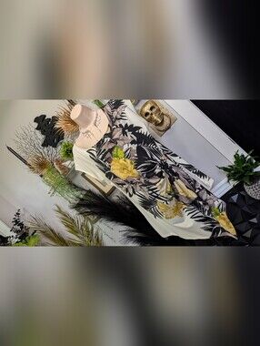 N.W.D. Tropical Side Buckle Blouse Top XL